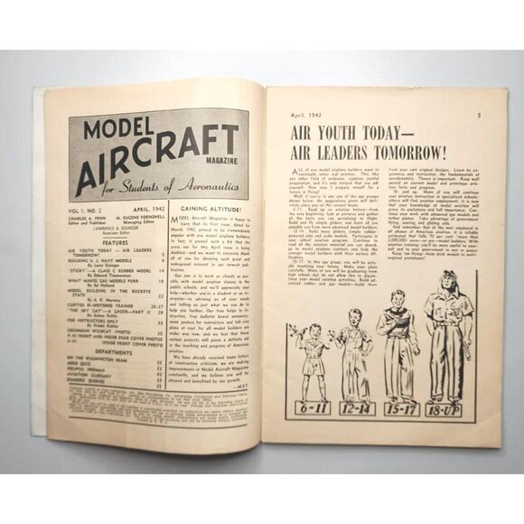 1942 Model Aircraft Magazine - April 1942 M596 - Picture 3 of 16
